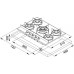 FRANKE CRYSTAL WHITE FHCR 705 4G TC WH C plynová varná doska 106.0052.054
