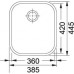 Franke Zodiaco ZOX 110-36, 385x445 mm, nerezový dřez 122.0021.441