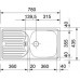 VÝPREDAJ Franke Eurostar ETN 614 6/4"780 x 435mm, ner.drez R101.0120.134 OHNUTY ROH