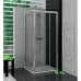 RONAL TOE3 TOP-Line rohový vstup, 80cm, pravý diel, aluchrom / číre TOE3D08005007