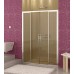 RONAL TOPS4 TOP-Line dvojdielne posuvné dvere 120cm, mat.elox/Cristal perly TOPS412000144
