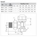 Termostatický ventil 3/4 "rohový M 30 x 1,5 s prednastavením