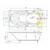 TEIKO Vaňa Apollonia hydromasážne 180 x 90 cm - HTP systém DUO V217180N04T03051