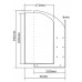 AQUALINE WEGA zrkadlo 65x90cm, s policami 65028