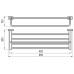 RAVAK CHROME CR 330.00 polica na uteráky s držiakom , 66 cm X07P194