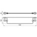 RAVAK CHROME CR 500.00 polička sklenená , 64 cm X07P195