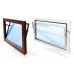 ACO pivničné celoplastové okno s IZO sklom 90 x 40 cm hnedá