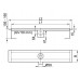 ACO ShowerDrain E žľab 1200 mm, bez roštu, bočný odtok vysoký 9010.55.47