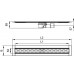 ACO ShowerDrain B sprchový žľab 685 mm, rošt Slot, horiz. príruba 9010.78.70