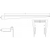 ACO ShowerStep prechodová lišta pravá L 1490 mm, H 10 mm, brúsený povrch 9010.72.47