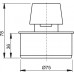 ALCAPLAST Privzdušňovacia hlavica priemer 75mm APH75