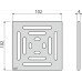 ALCAPLAST Mriežka pre nerezové vpuste 102 × 102 mm nerez MPV012