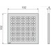 ALCAPLAST Mriežka pre nerezové vpuste 102 × 102 mm nerez MPV015