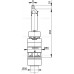 ALCAPLAST Vypúšťací ventil pre nízko položenú nádržku UNI DUAL A07