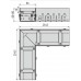 ALCAPLAST Drenážný žľab rohový 75 mm nastaviteľný, nerez ADZ301VR