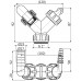 ALCAPLAST Dvojité kolienko G1“/8–23 so spätnými klapkami, P149Z