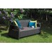 ALLIBERT CORFU LOVE SEAT MAX Pohovka, 182 x 70 x 79cm, hnedá/sivo-béžová 17197959