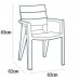 ALLIBERT IBIZA záhradná stolička, 62 x 62 x 83 cm, grafit 17197867