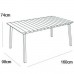 ALLIBERT LIMA 160 stôl 157 x 98 x 74cm, biela 17202806
