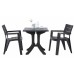ALLIBERT NAPOLI stôl 70 x 70 x 72 cm, grafit 17181092