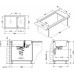 ALVEUS Cubo 50 drez Algranit, 780 x 500 mm, espresso 1088560