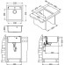 ALVEUS FORMIC 20 kuchynský drez granitový, 520 x 510 mm, čierna