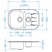 ALVEUS WAVE 30 kuchynský drez nerez/sklo, 760 x 500 mm, biela 1102741