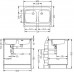 ALVEUS CLASSIC 40 satin celoplošný drez, 80x60 cm, 1054358, Otvor pre batériu VIZ. FOTO