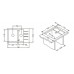 ALVEUS Cubo 40 drez Algranit, 780 x 500 mm, terra 1054724