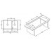 ALVEUS Cubo 50 drez Algranit, 780 x 500 mm, carbon 1054741