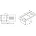 ALVEUS Cubo 70 drez Algranit, 980 x 500 mm, antracit metalik 1054769