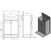 AQUALINE SIMPLEX ECO 55 umývadlová skrinka vrátane umývadlá 53x83,5x30,7cm SIME550