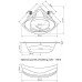 ARTTEC Massage FLAT 140x140 Hydro a air masážna akrylátová vaňa PAN00746
