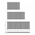 ISAN ARUBA DOUBLE HORIZONTAL kúpeľňový radiátor biela (RAL9010) 576/1800 DARD 0576 1800 02