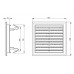 ALCAPLAST Vetracia mriežka 150x150 s pružinkami AVM150