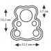 BANQUET Silikónová forma medvedík 14,2x12,3x3,5 cm CULINARIA red 3122050R