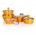 BANQUET Hrniec s pokrievkou 20x8,5 cm a silikónovým knobom Gourmet Ceramia ORANGE 40SB20AC