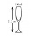 VÝPREDAJ BANQUET CRYSTAL Lucille poháre na šampanské, 190ml, 6ks, 02B4G005190 POUZE 5 KS