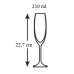 BANQUET CRYSTAL Leona flauta poháre na šampanské, 210ml, 6ks, 02B4G006210