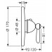 Hansgrohe AXOR CARLTON Highflow termostat pod omietku s páčkou, chr. / zlato 17712090