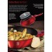 BERLINGERHAUS Burgundy Metallic Line panvica Wok s pokrievkou 28 cm, červená BH-1265