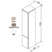 RAVAK SB 350 Rosa II bočné stĺp 35 x 30,5 x 153,5 cm capuccino/biela X000000929