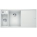 BLANCO Axia III 6 S InFino drez, s excentrom Silgranit, ľavý, biela 524657