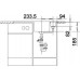 BLANCO Axia II 5 S-F drez Silgranit aluminium 516812