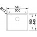 BLANCO Claron 500-IF DX Infino drez, bez tiahla, nerez 523390