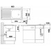 BLANCO set TOP EES drez nerez 860 x 435 mm + MIDA batéria chróm