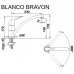BLANCO set TIPO 45 S Compact prírodná nerez 780 x 500 mm + BRAVON batéria chróm