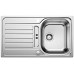 BLANCO set LANTOS 45 S nerez kartáčovaný s excentrom 860 x 500 mm + MIDA batéria chróm