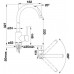 BLANCO set LANTOS 45 S nerez kartáčovaný s excentrom 860 x 500 mm + MIDA batéria chróm