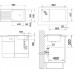 BLANCO set MAGNAT prírodný nerez 860 x 435 mm + MILA batéria chróm